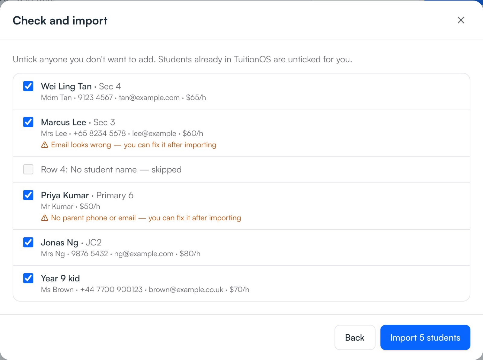 Already have a spreadsheet? Bring it in
